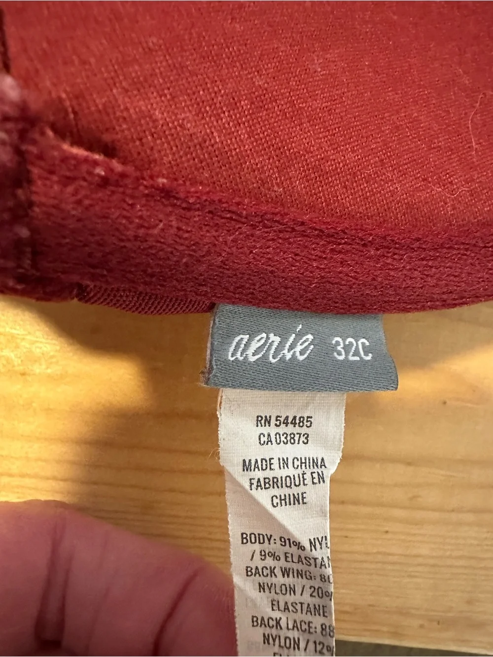 Aerie Lace Front closure bra Maroon 32C